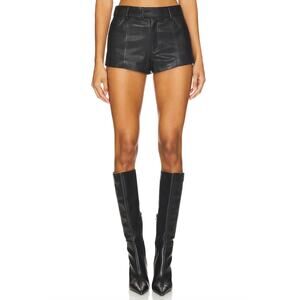 Camila Coelho Zarah Faux Leather Hot Shorts Black Women’s Size M